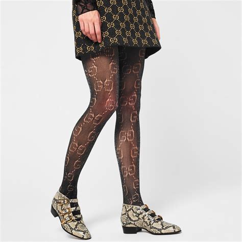 cream gucci tights|gucci distressed tights.